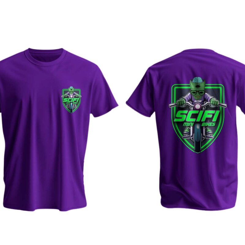 Sci-Fi Minibike Purple T-Shirt