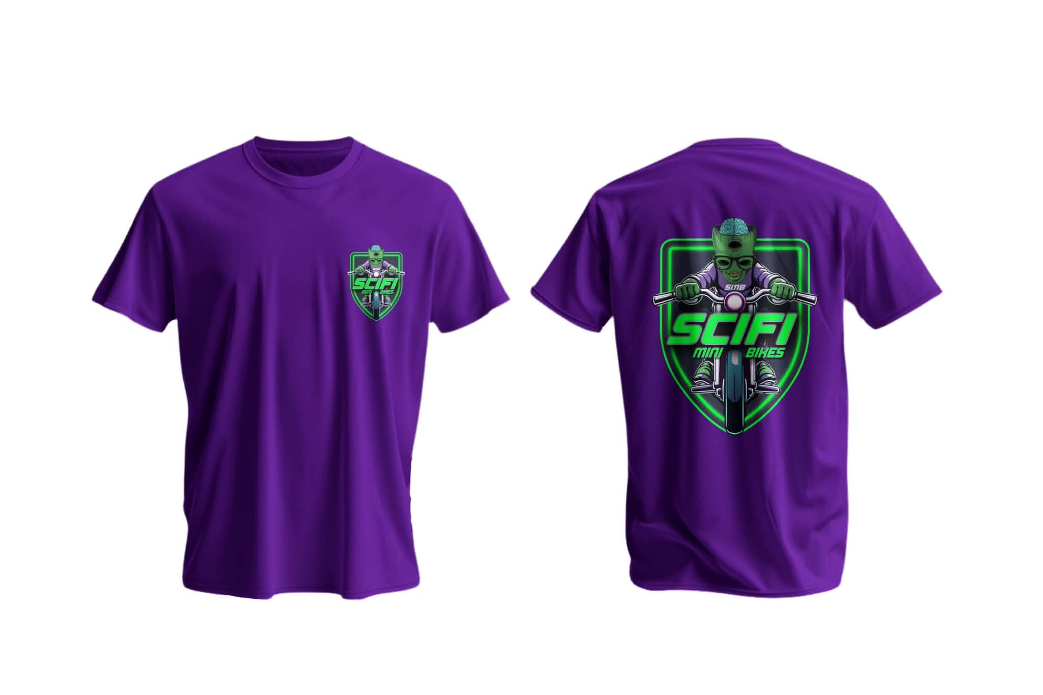 Sci-Fi Minibike Purple T-Shirt