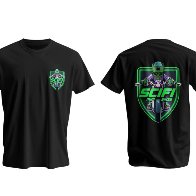 Sci-Fi Minibike Black T-Shirt